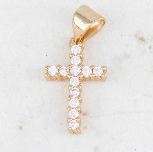 Dije cruz circonias cristal