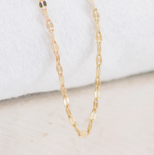 Cadena aros diamantados cruzados 1.5MM-40CM