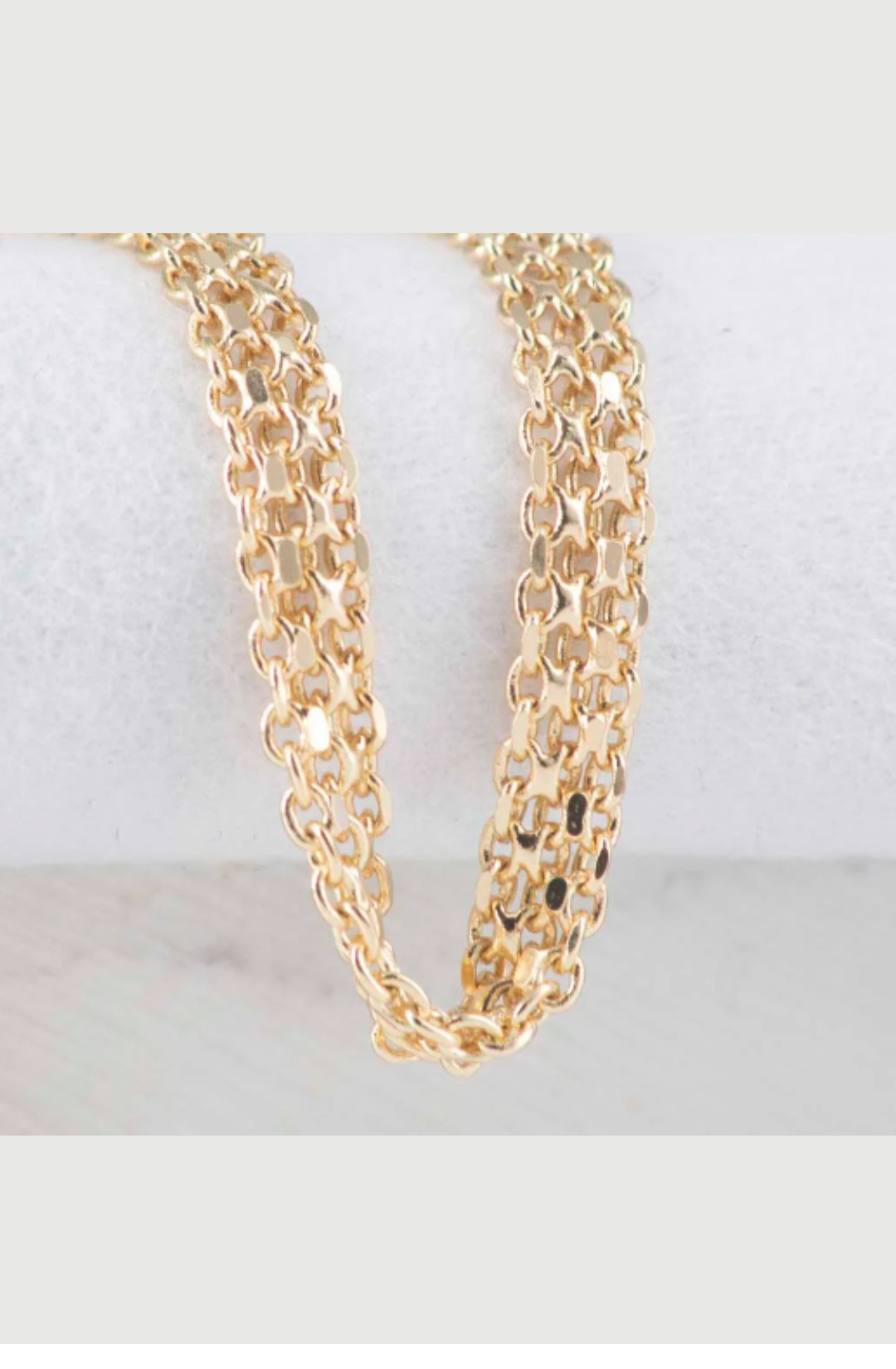 Cadena tejido chino doble carril 5.5MM-60CM